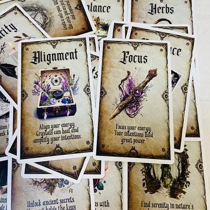 The Wise Witch Oracle Cards Deck for Mystical Guidance
