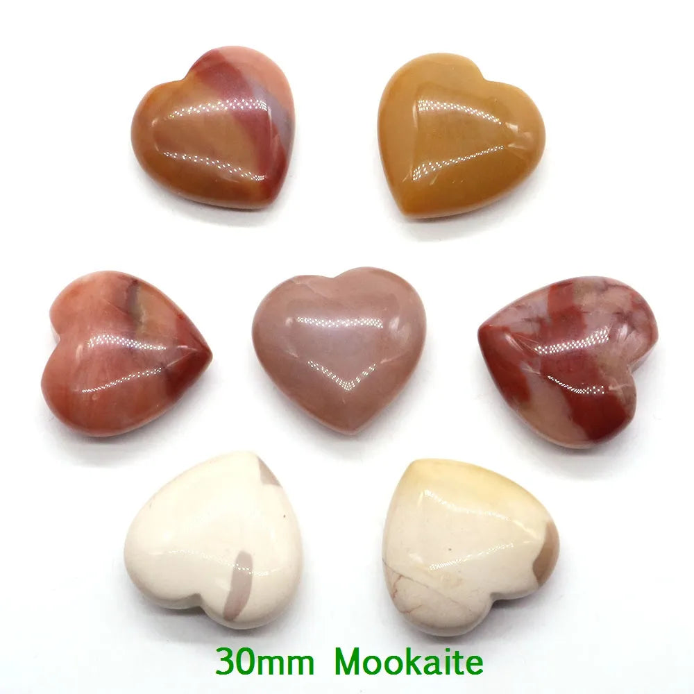 Premium Natural Crystal Hearts for Healing and Meditation