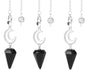 Healing Crystal Crescent Moon Pendulums for Divination