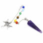 Crystal Triple Moon Pentacle Chakra Healing Pendulums