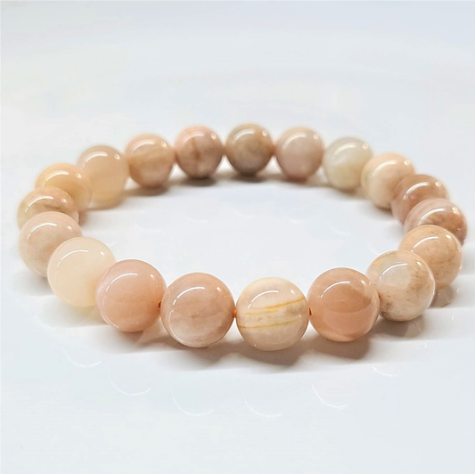 Moonstone Round Bead Bracelet - Traveler's Blessing