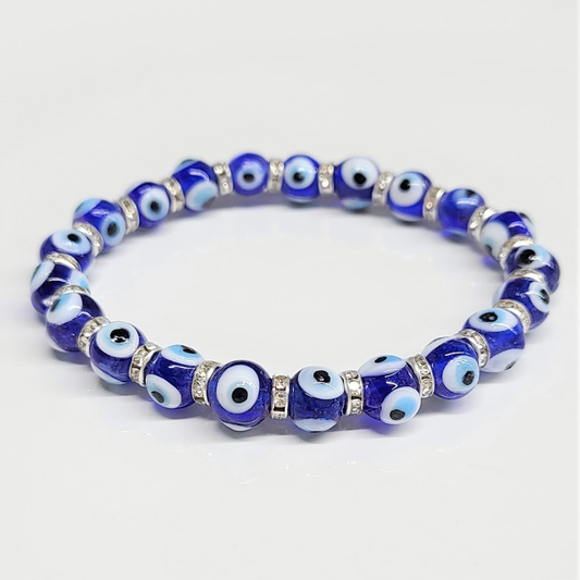 Evil Eye Round Bead Bracelet - God's Watching