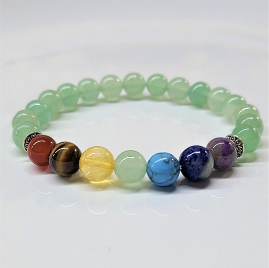 Aventurine Chakra Round Bead Bracelet 8mm - Lucky Leadership