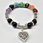 Gemstone Chakra Round Bead Bracelet 10mm - Protective Soul