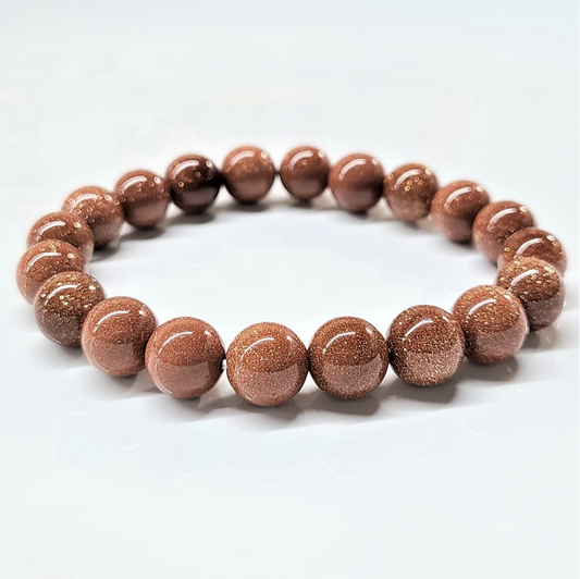 Goldstone Round Bead Bracelet - Divine Thread