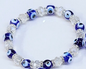 Evil Eye White Bead Stackable Bracelet