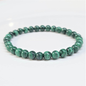 Natural Malachite Round Bead Bracelet - Abundant Love