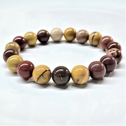 Mookaite Round Bead Bracelet - Harmonious Adventure