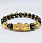 Pi Yao & Obsidian Round Bead Bracelet 10mm - Wealth Protection