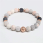 Pink Zebra Jasper Round Bead Bracelet 8mm - Optimistic Outlook