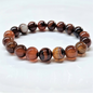 Red Agate Round Bead Bracelet - Stable Confidence
