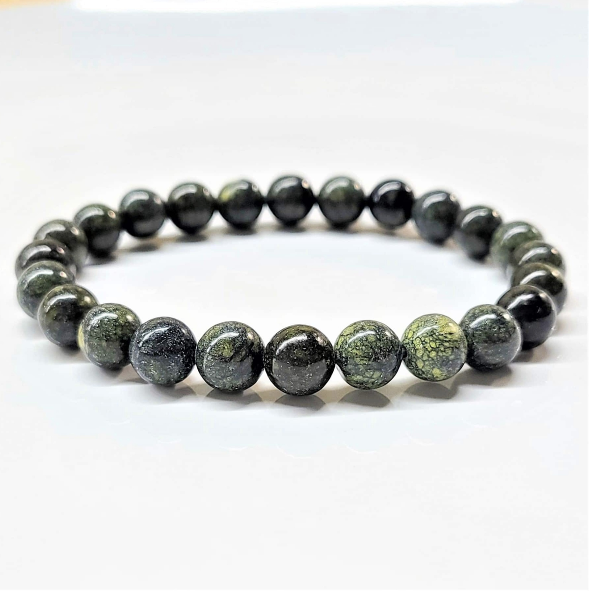 Serpentine Round Bead Bracelet – 8mm or 10mm – alternate product image