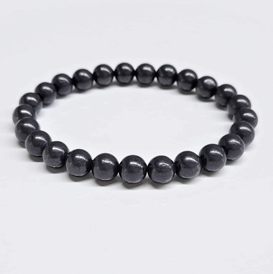 Shungite Round Bead  Bracelet - Longevity Prescription