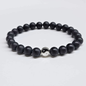 Smooth Lava Yin Yang Round Bead Bracelet 8mm - Balanced Protection