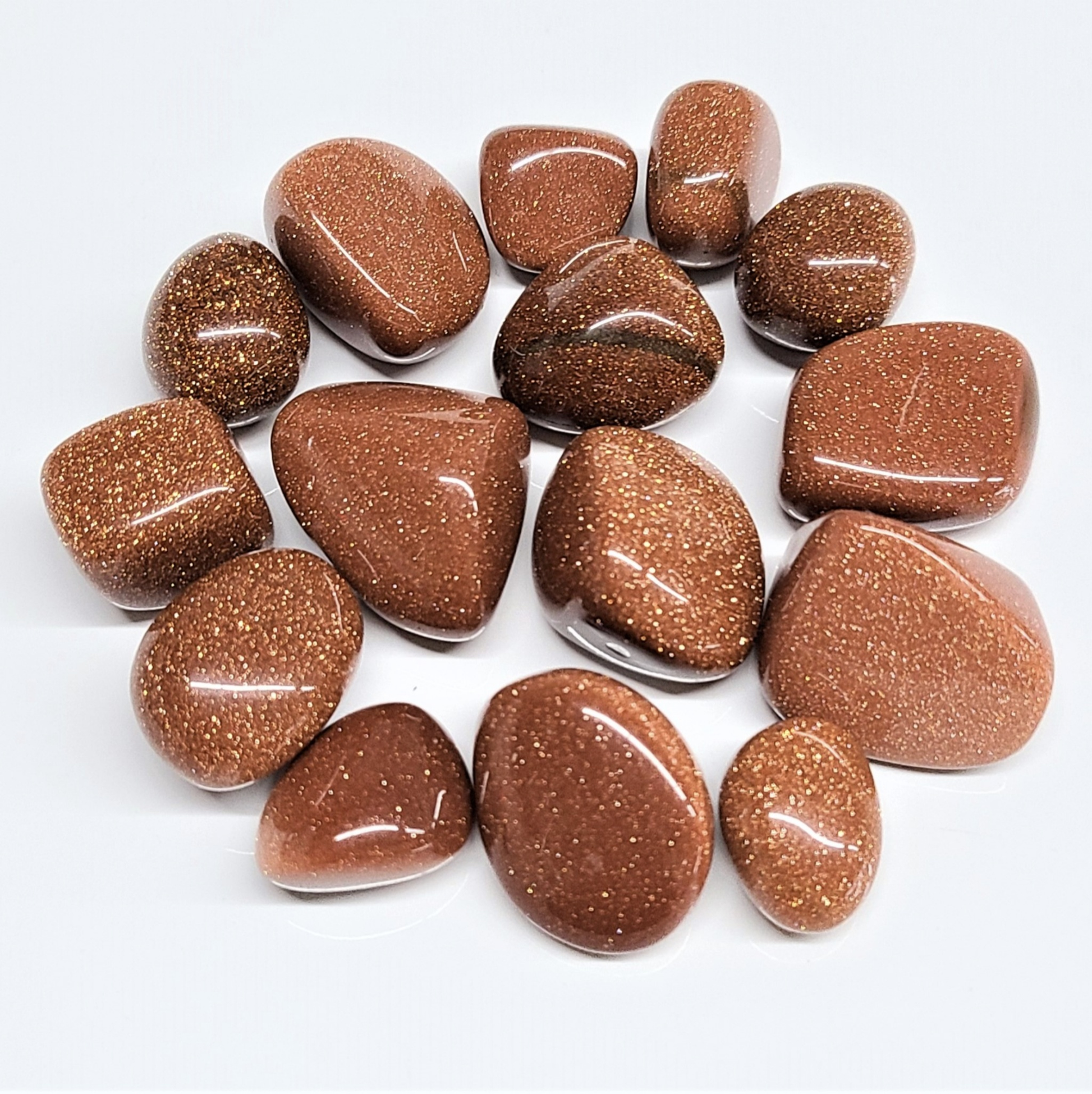Premium Goldstone Tumbled Stone For Ambition And Energy