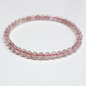 Strawberry Quartz Round Bead Bracelet - Soulmate Magnetism