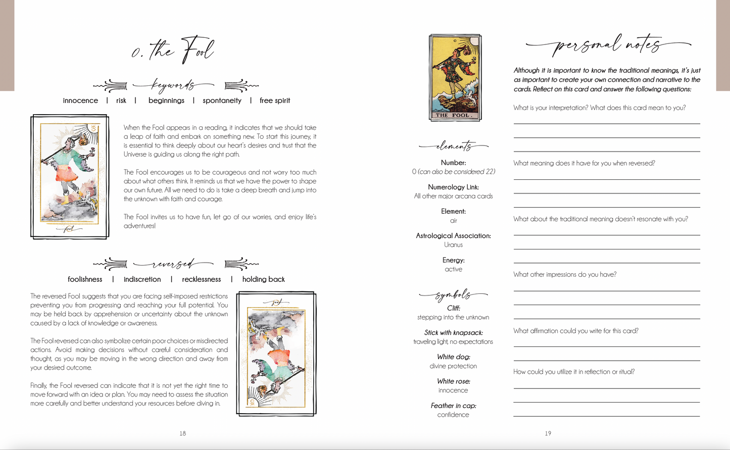 Mystical Intuitive Tarot Workbook: Decoding The Cards