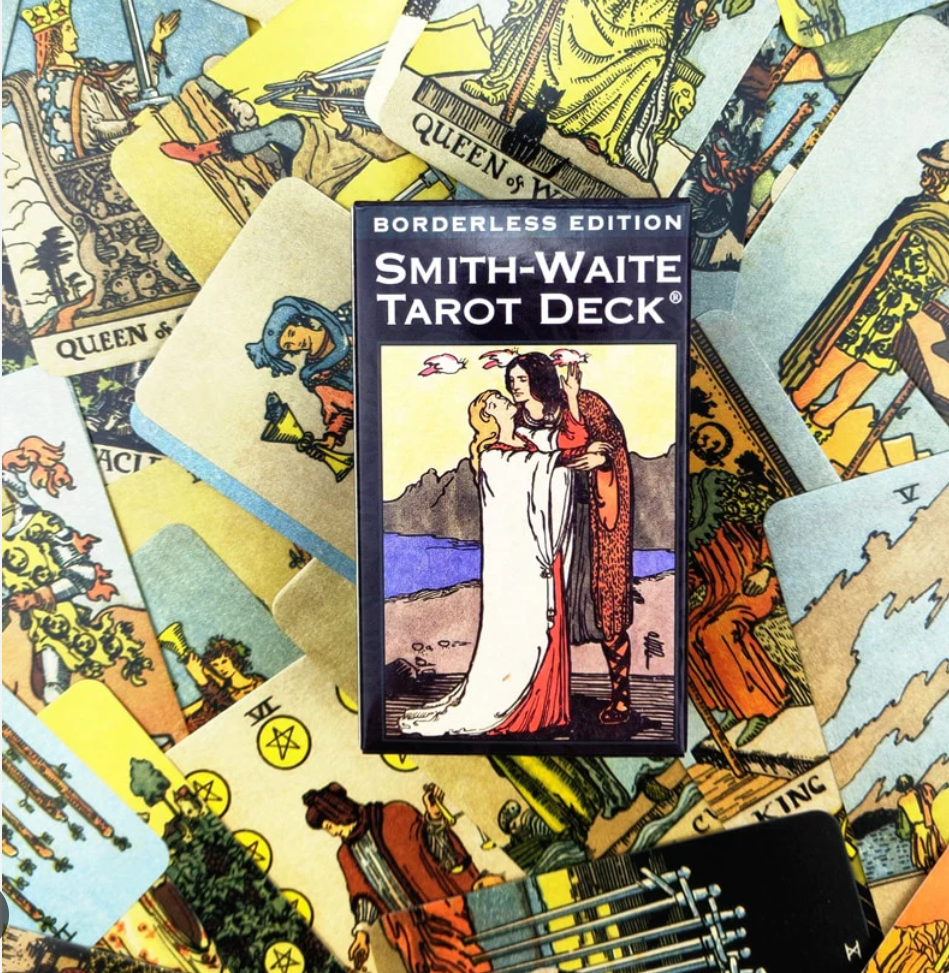 Premium Smith-Waite Borderless Tarot Deck with Guidebook