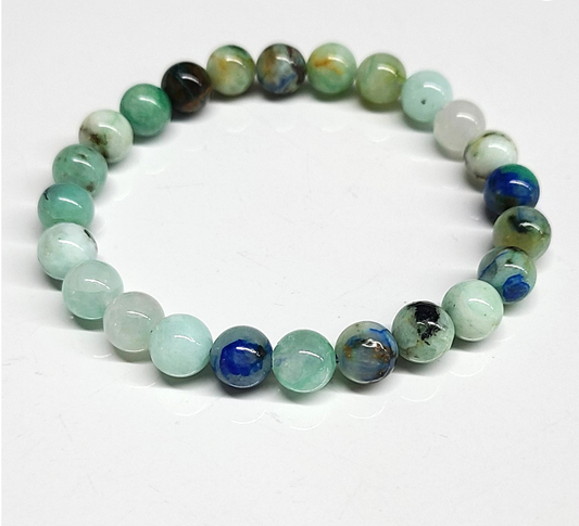 Azurite Round Bead Bracelet  8mm - Inner Awareness