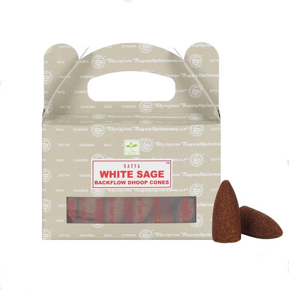 Hand-Rolled Satya Backflow Incense Cones for Aromatherapy