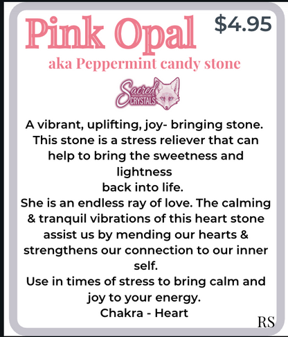 Rough Pink Opal – Raw Stone from Peru