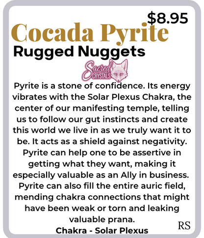 Rough Cocada Pyrite – Raw Stone from Peru