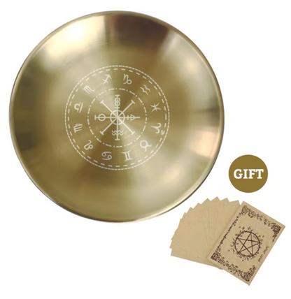 Gold Tree of Life Ritual Altar Plates for Smudging