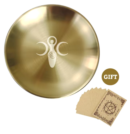 Gold Tree of Life Ritual Altar Plates for Smudging