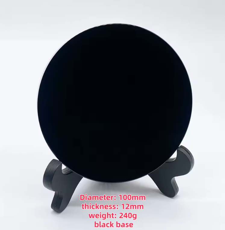 Black Obsidian Scrying Mirror for Divination Insight