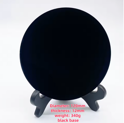 Black Obsidian Scrying Mirror for Divination Insight