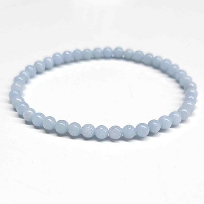 Angelite Round Bead Bracelet - Angelic Communication