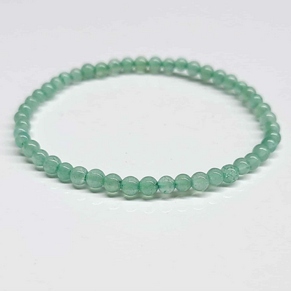 Green Aventurine Round Bead Bracelet - Loving Prosperity