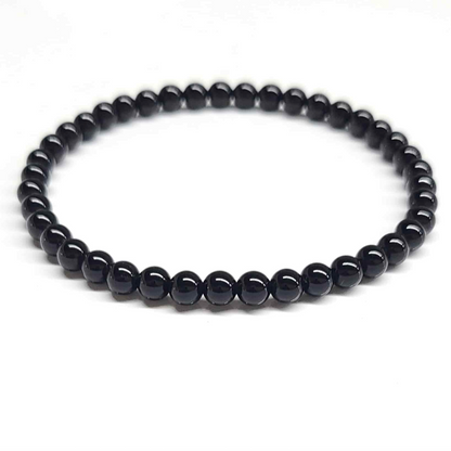 Black Onyx Round Bead Bracelet - Gentle Protection