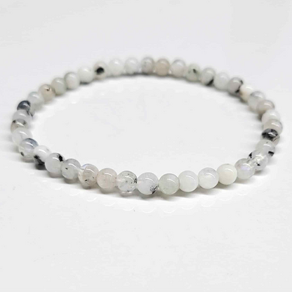 Rainbow Moonstone Round Bead Bracelet - Goddess Energy