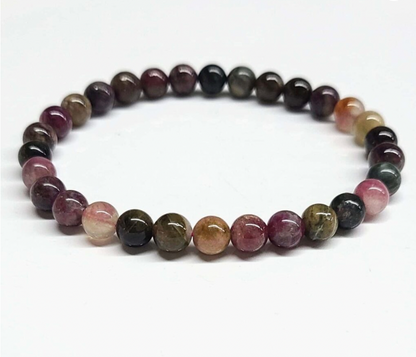 Multi-Tourmaline Round Bead Bracelet - Lightness of Being