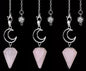 Healing Crystal Crescent Moon Pendulums for Divination