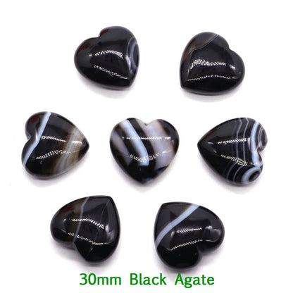 Premium Natural Crystal Hearts for Healing and Meditation