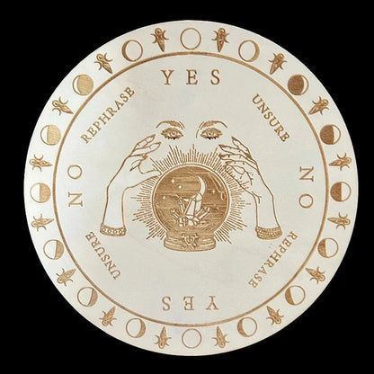 Wooden Divination Pendulum Boards With Mystical Designs