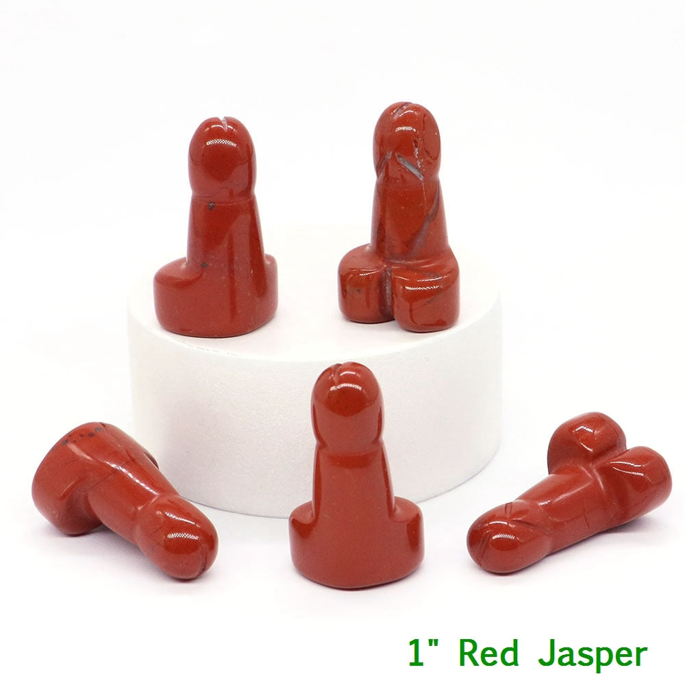 Crystal Penis with Black Obsidian Fertility Stone