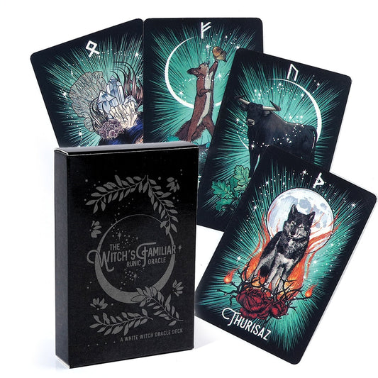 The Witch's Familiar Runic Oracle Deck for Mystical Guidance
