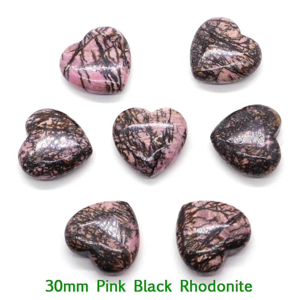 Premium Natural Crystal Hearts for Healing and Meditation