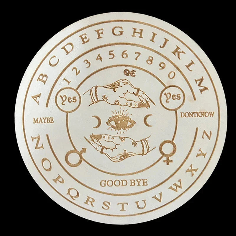 Wooden Divination Pendulum Boards With Mystical Designs