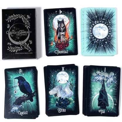 The Witch's Familiar Runic Oracle Deck for Mystical Guidance