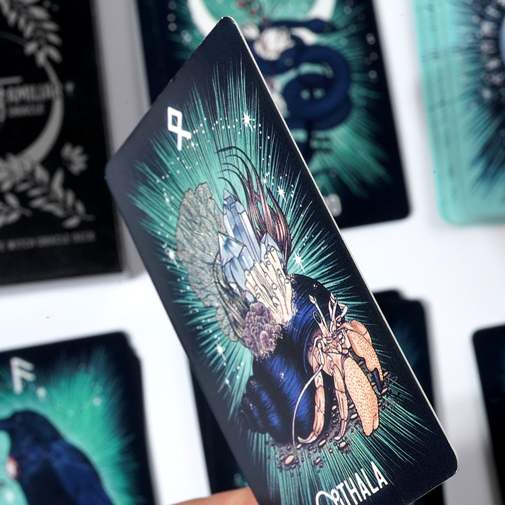 The Witch's Familiar Runic Oracle Deck for Mystical Guidance