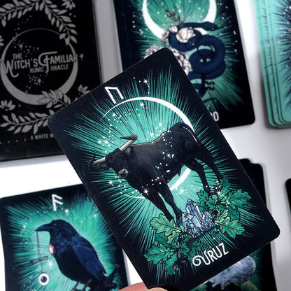 The Witch's Familiar Runic Oracle Deck for Mystical Guidance