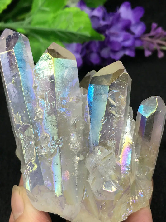 Rainbow Angel Aura Quartz Crystal For Healing And Protection