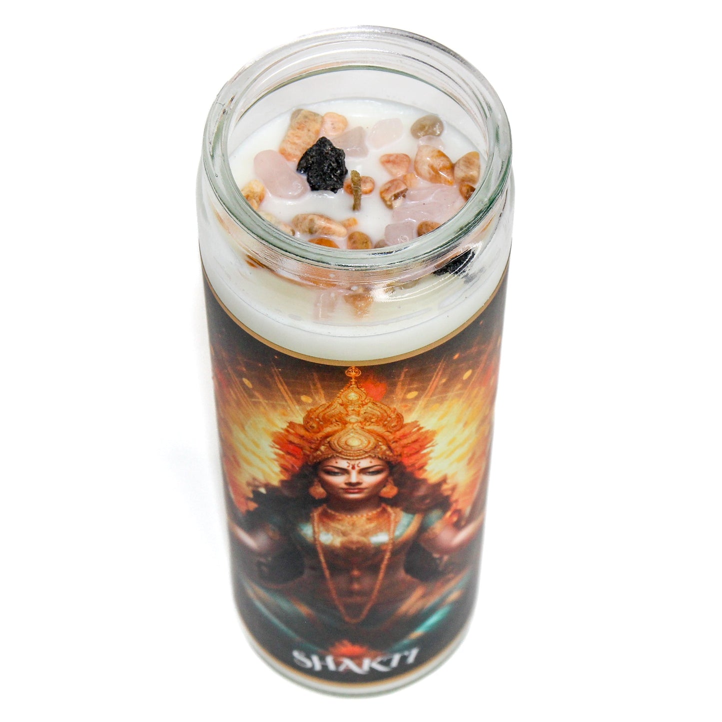 Shakti Ma Crystal Altar Candle