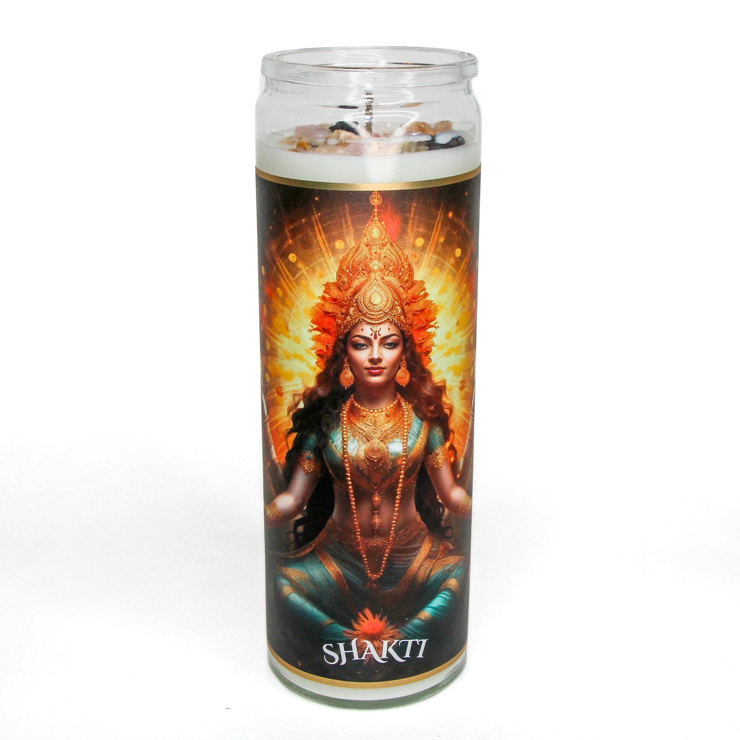 Shakti Ma Crystal Altar Candle