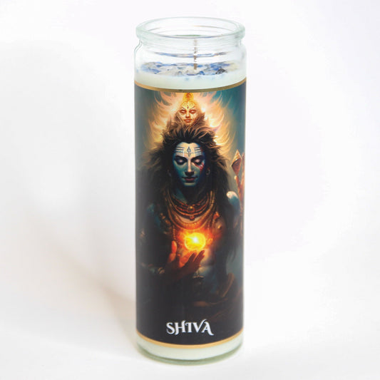 Shiva Crystal Altar Candle