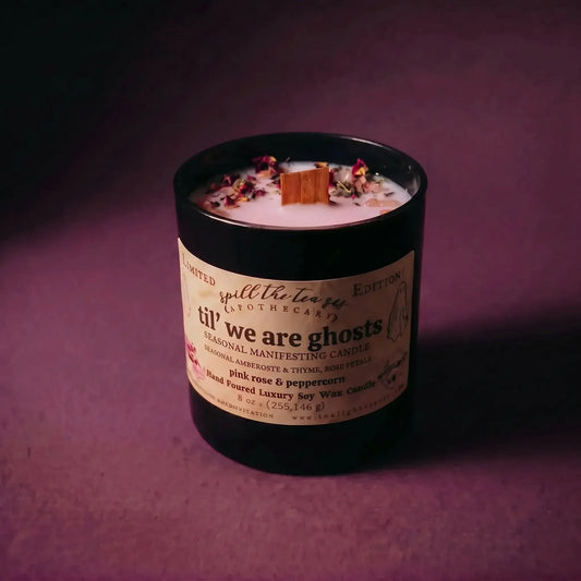 Til We Are Ghost Pink Rose & Amber Intention Candle – 9 oz
